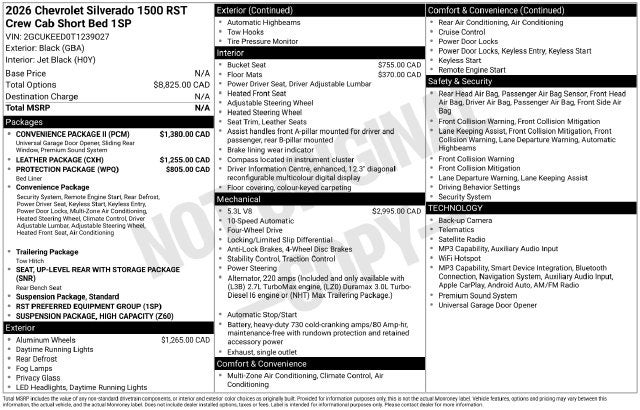 2026 Chevrolet Silverado 1500 RST