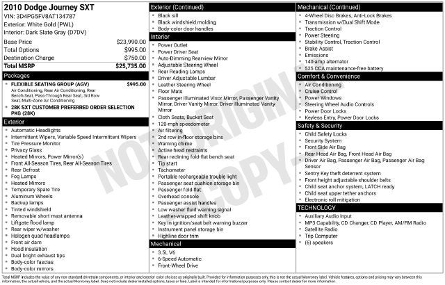 2010 Dodge Journey SXT