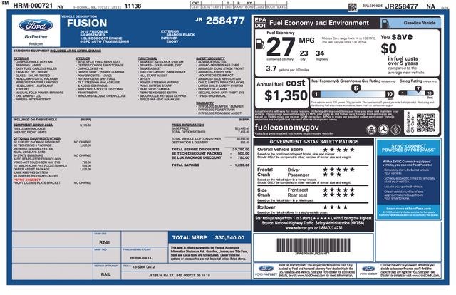 2018 Ford Fusion SE