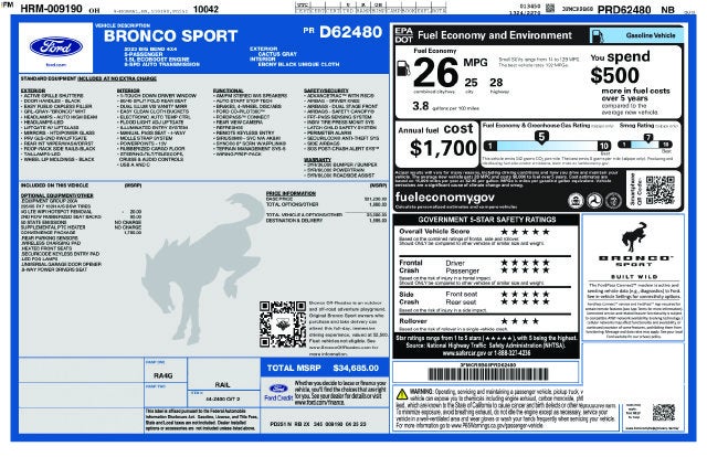2023 Ford Bronco Sport Big Bend 4X4