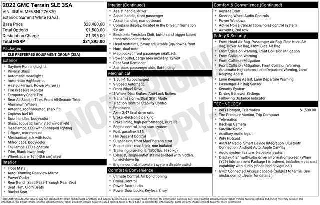 2022 GMC Terrain SLE