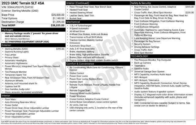 2023 GMC Terrain SLT AWD