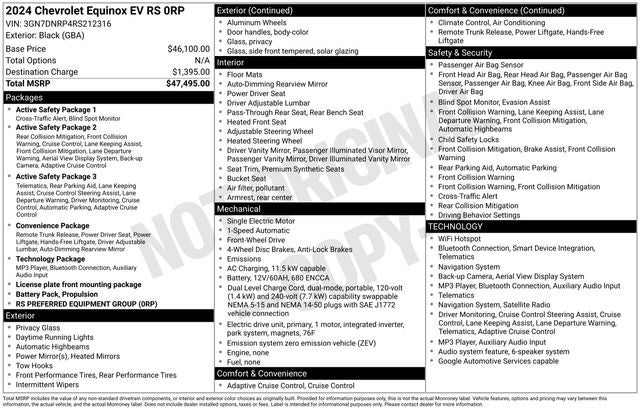 2024 Chevrolet Equinox EV RS W/ SUPER CRUISE