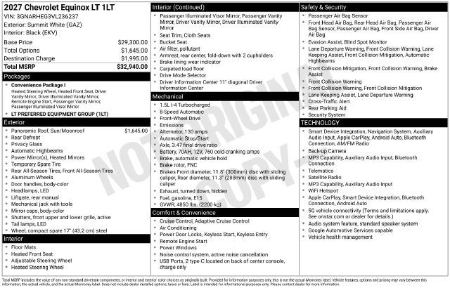 2027 Chevrolet Equinox LT