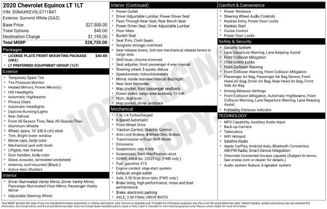2020 Chevrolet Equinox LT
