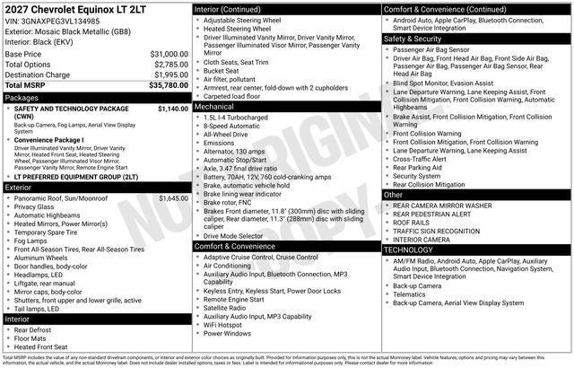 2027 Chevrolet Equinox LT