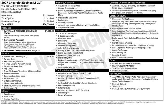 2027 Chevrolet Equinox LT