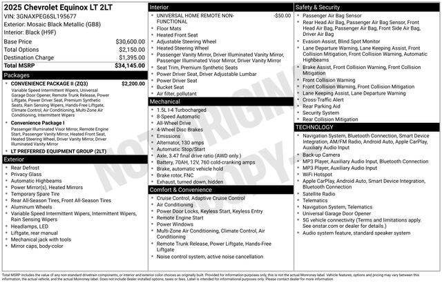 2025 Chevrolet Equinox LT AWD