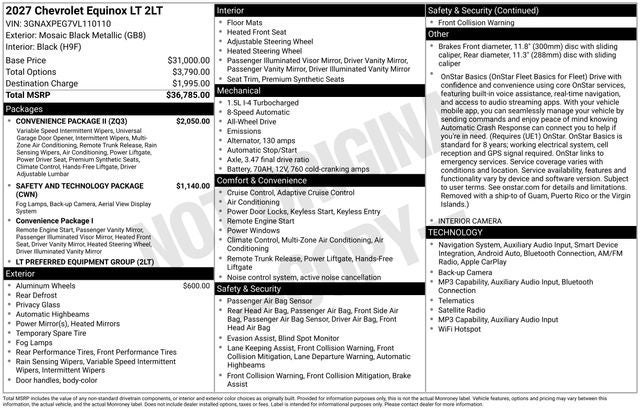 2027 Chevrolet Equinox LT