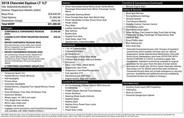 2018 Chevrolet Equinox LT AWD