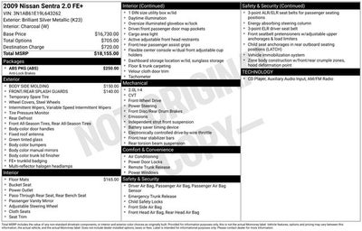 2009 Nissan Sentra 2.0