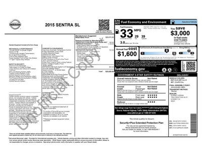 2015 Nissan Sentra SL W/ SUNROOF & BOSE