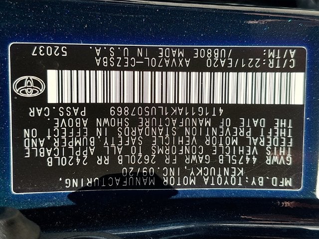 2020 Toyota Camry SE