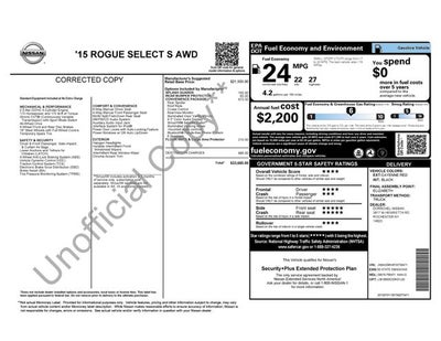 2015 Nissan Rogue Select S AWD