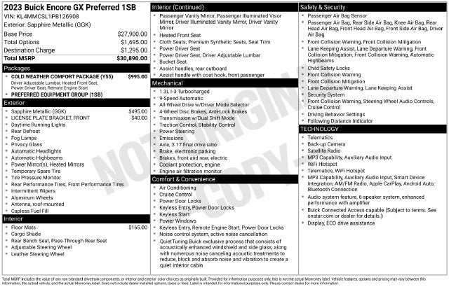 2023 Buick Encore GX Preferred AWD