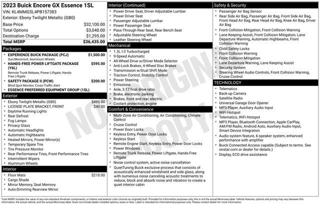 2023 Buick Encore GX Essence AWD