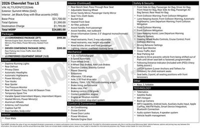 2026 Chevrolet Trax LS