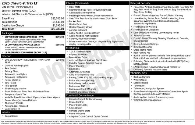 2025 Chevrolet Trax LT
