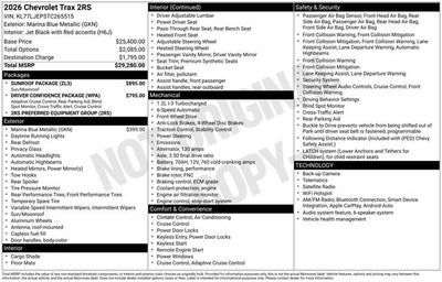 2026 Chevrolet Trax 2RS