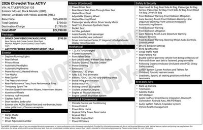 2026 Chevrolet Trax ACTIV