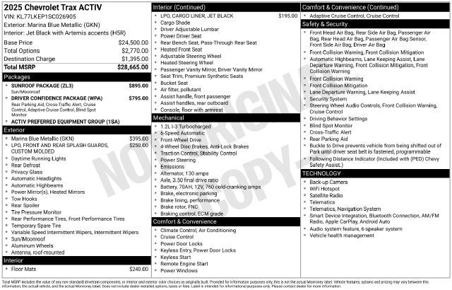 2025 Chevrolet Trax ACTIV