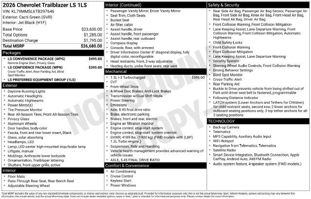 2026 Chevrolet TrailBlazer LS