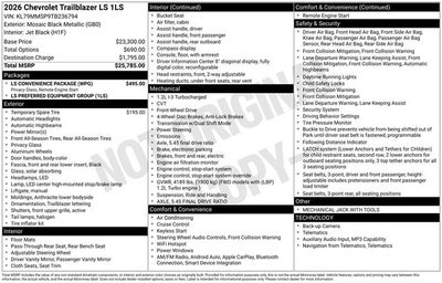 2026 Chevrolet TrailBlazer LS