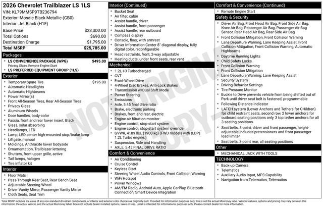 2026 Chevrolet TrailBlazer LS