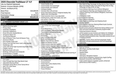 2025 Chevrolet TrailBlazer LT