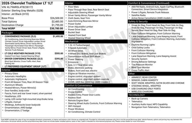 2026 Chevrolet TrailBlazer LT