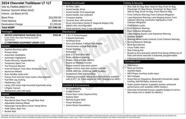 2024 Chevrolet TrailBlazer LT AWD