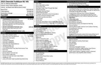 2025 Chevrolet TrailBlazer RS AWD
