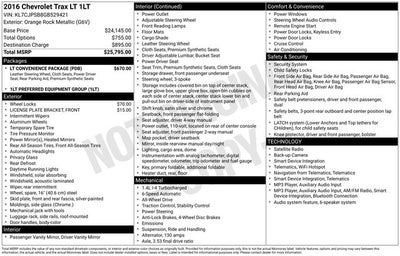2016 Chevrolet Trax LT AWD