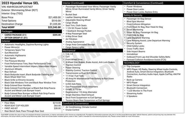2023 Hyundai Venue SEL