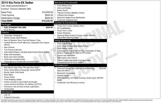2010 Kia Forte EX