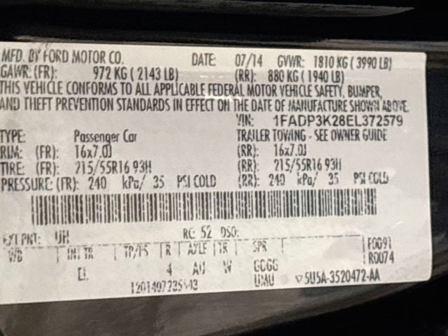 2014 Ford Focus SE W/ CLEAN CARFAX!