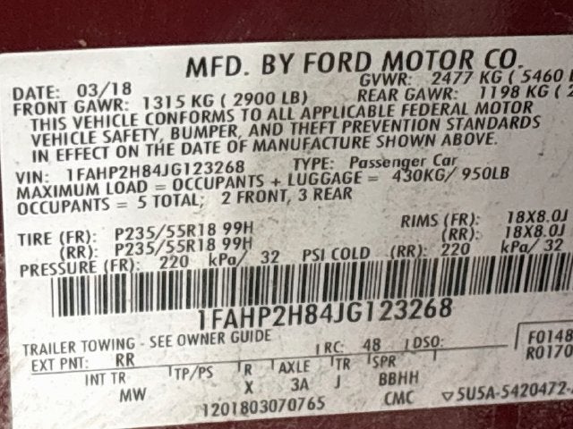 2018 Ford Taurus SEL AWD!