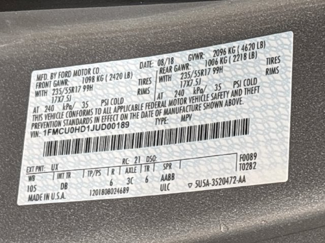 2018 Ford Escape SEL CLEAN CARFAX!