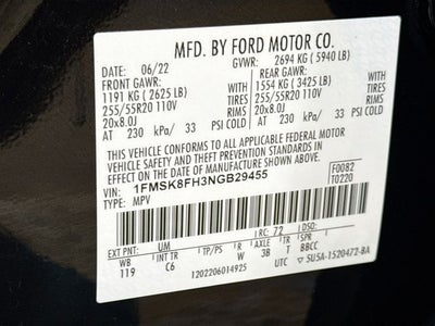 2022 Ford Explorer Limited W/ LEATHER HTD SEATS