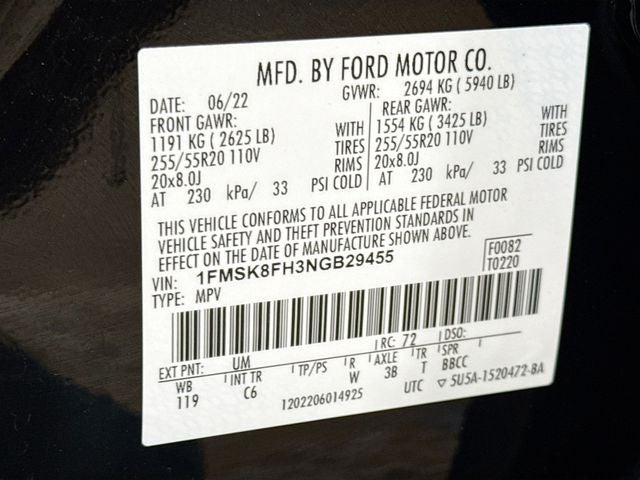 2022 Ford Explorer Limited W/ LEATHER HTD SEATS