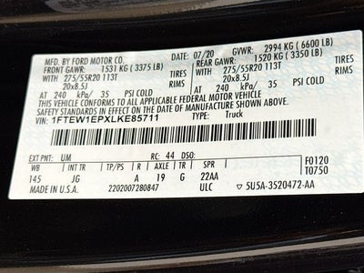 2020 Ford F-150 XL W/ CLEAN CARFAX!