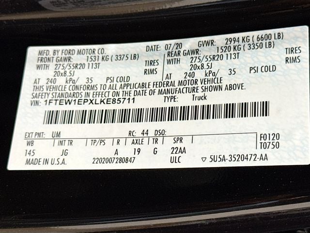 2020 Ford F-150 XL W/ CLEAN CARFAX!