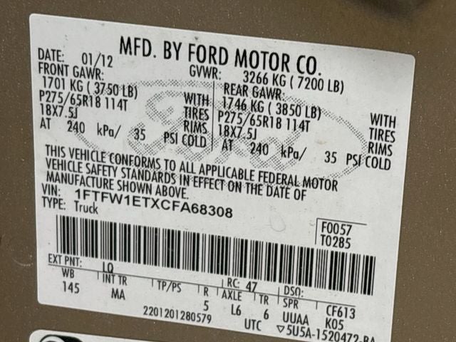 2012 Ford F-150 XLT