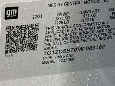 2021 Chevrolet Malibu LT 1 OWNER CLEAN CARFAX!
