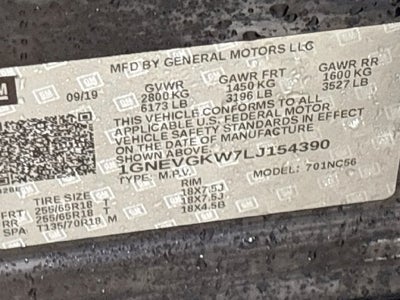 2020 Chevrolet Traverse LT 1 OWNER