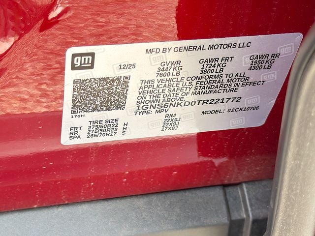 2026 Chevrolet Tahoe LT