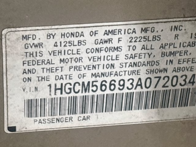 2003 Honda Accord EX 2.4