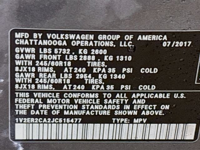 2018 Volkswagen Atlas SEL W/ HEATED SEATS