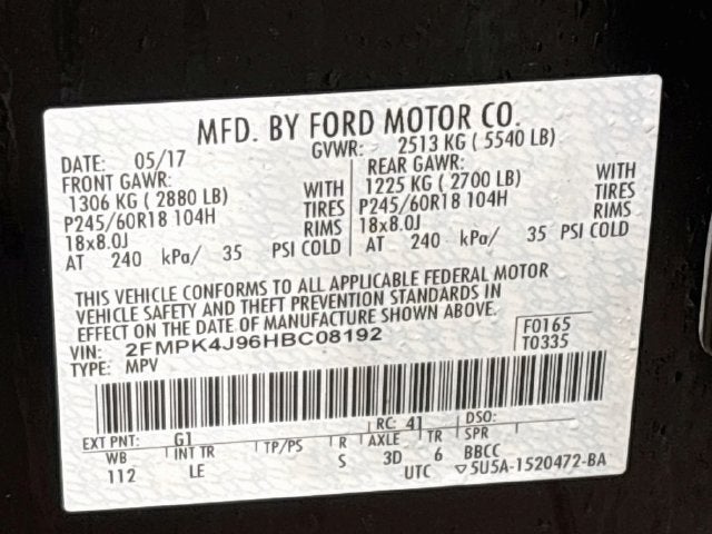 2017 Ford Edge SEL W/ PANORAMIC SUNROOF