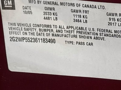 2006 Pontiac Grand Prix Base CLEAN CARFAX!